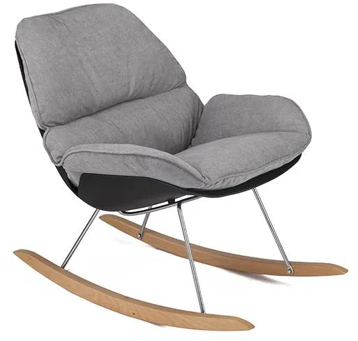 Milano gungstol med grått tyg