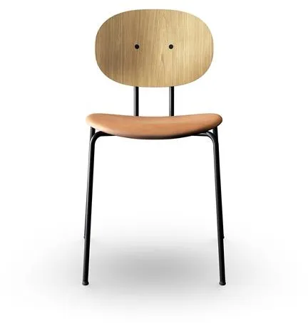 Sibast Furniture Piet Hein Matstol Svart i Ek och Cognac Läder